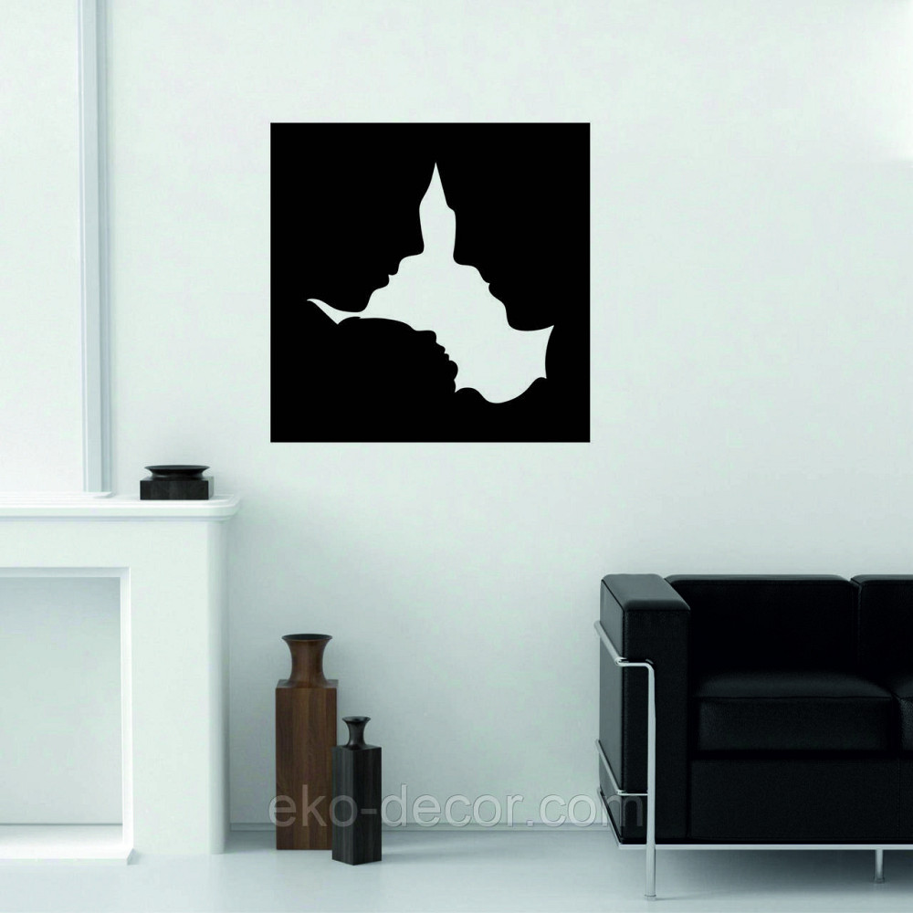 Декоративне настінне 3D Панно «Силует пари», Декор на стіну з об'ємом Київ - фото 3