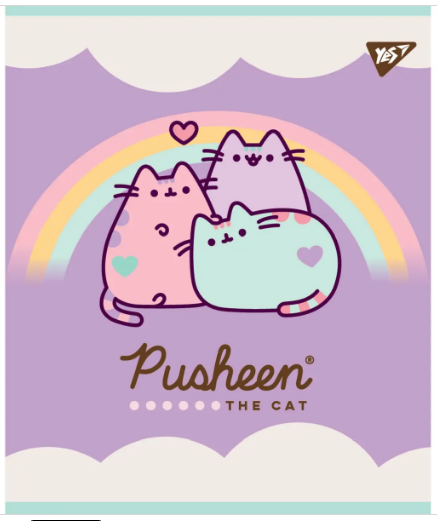 Зошит для записів А5/18 лін. "YES" "Pusheen" мат. ВДЛ+глітер 766826, шт Київ - фото 1