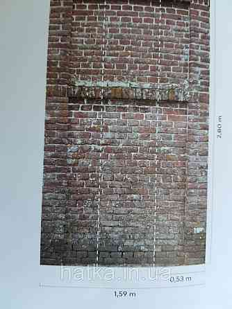 Шпалери вінілові Grandeco One roll one motif 2 A42901 панно 3д лофт стіна під цеглу коричневий сірий Київ