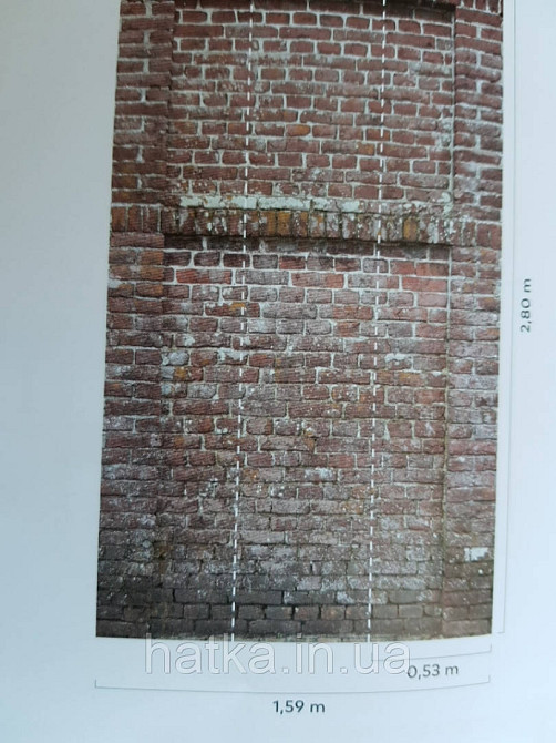 Шпалери вінілові Grandeco One roll one motif 2 A42901 панно 3д лофт стіна під цеглу коричневий сірий Київ - фото 2