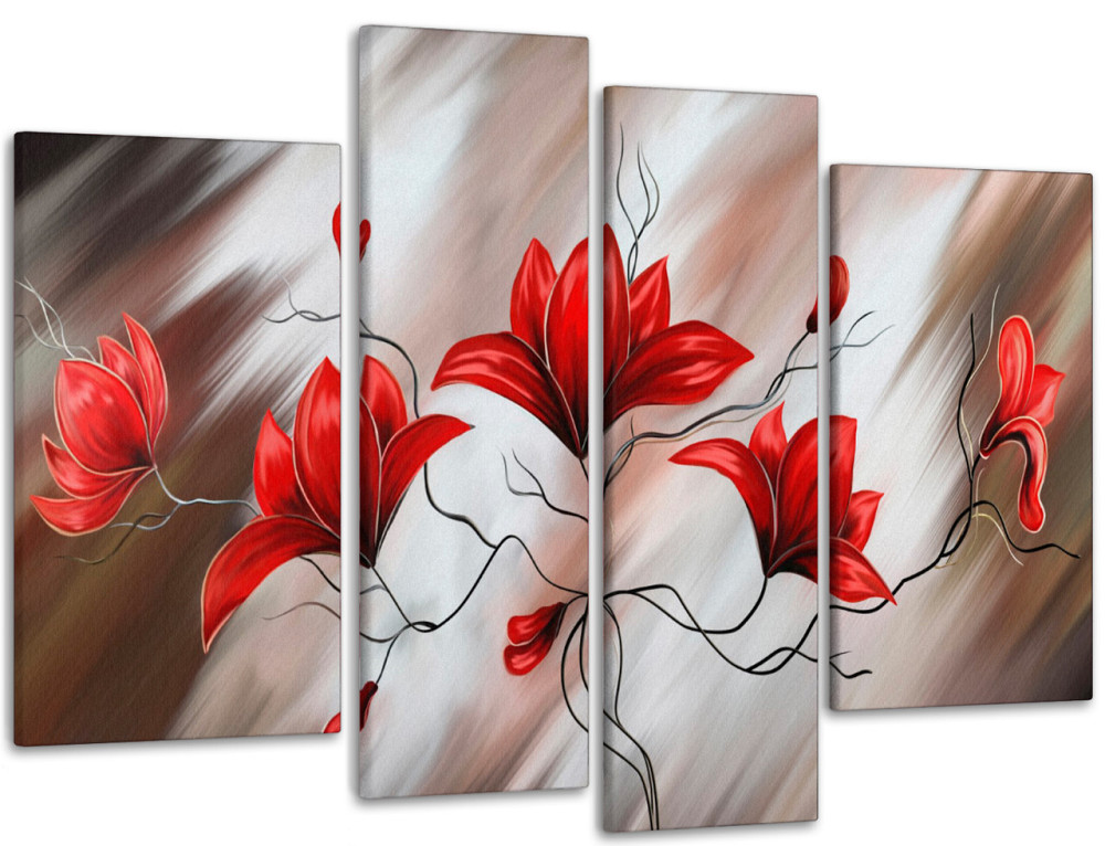 Модульная картина Абстракция Магнолия Art-115_4 90х132 см Киев - изображение 1