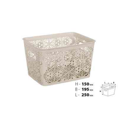 Кошик для зберігання Violet House 0502 2 Ажур Cappuccino 7 л (0502 2 Ажур CAP б/кр. 7 л) Вінниця