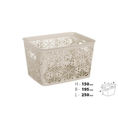Кошик для зберігання Violet House 0502 2 Ажур Cappuccino 7 л (0502 2 Ажур CAP б/кр. 7 л) Вінниця - фото 2