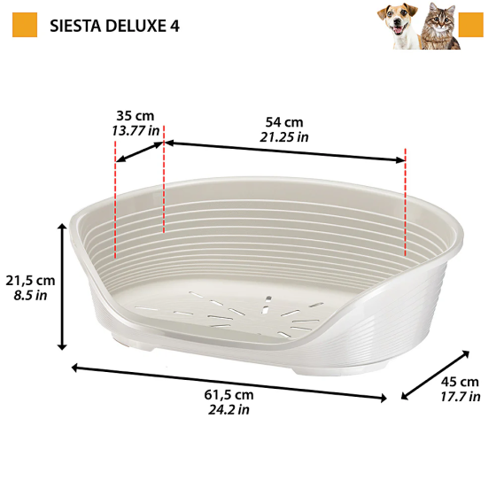 Пластиковий лежак для собак і кішок Ferplast Siesta Deluxe (Ферпласт Сієста Делюкс) Запоріжжя