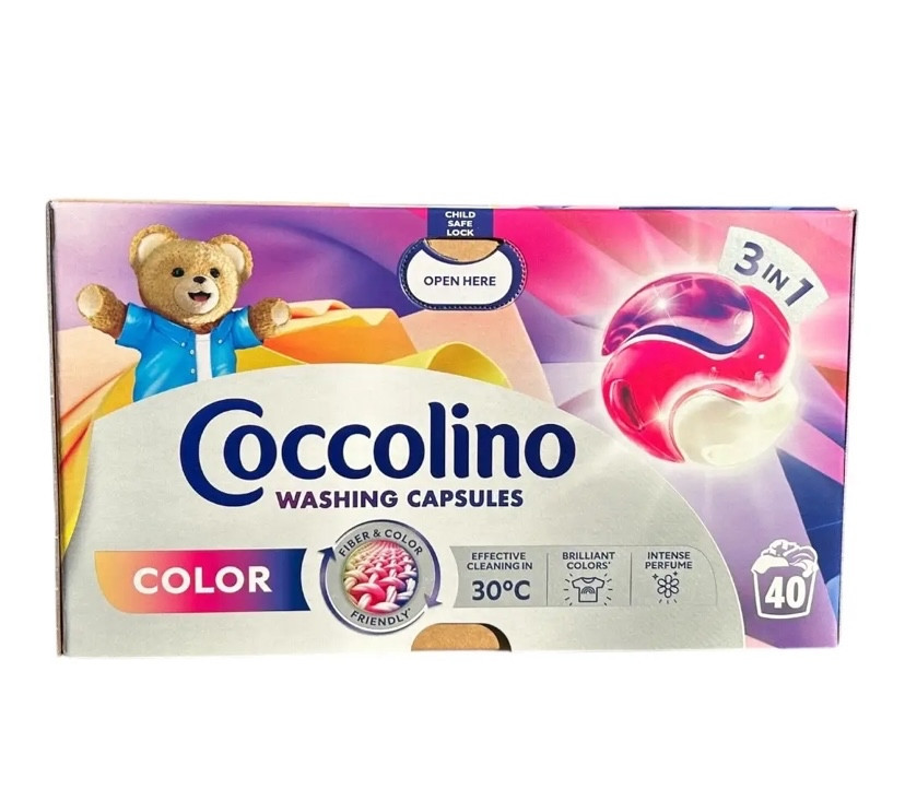 Капсули Coccolino для прання кольорового одягу, 40 шт Виноградов - изображение 1