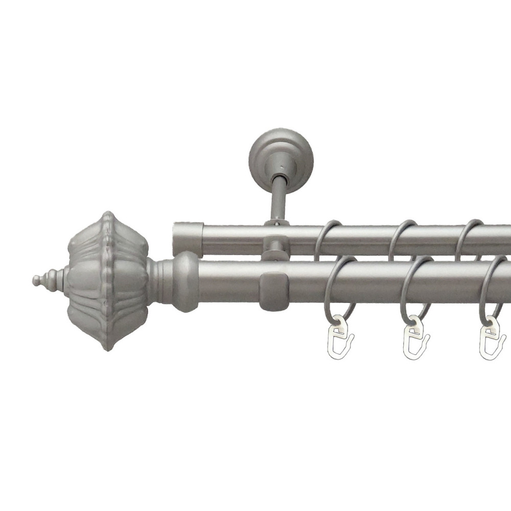 Карниз Orvit Шато металевий дворядний відкритий Сатин 25\19 мм 300 см (00-00011150) Львов - изображение 1