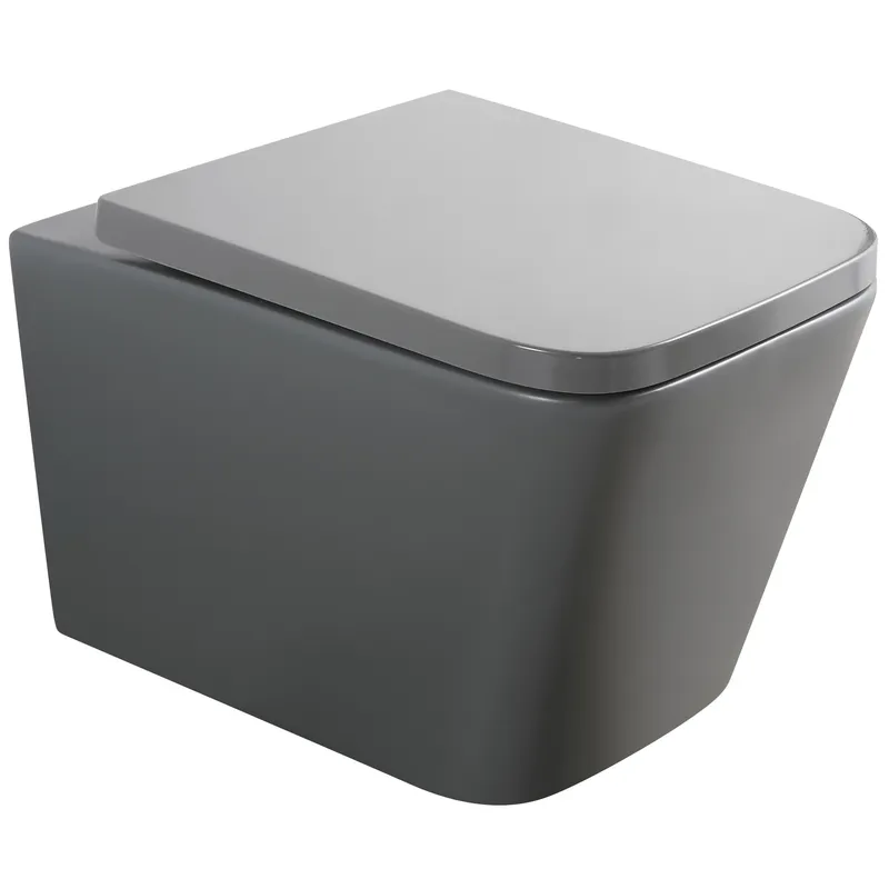 Унітаз підвісний Mixxus Premium QUADRO-0305-R GRAY 510x350x345mm система змиву RIMLESS (MP6656) Київ - фото 1