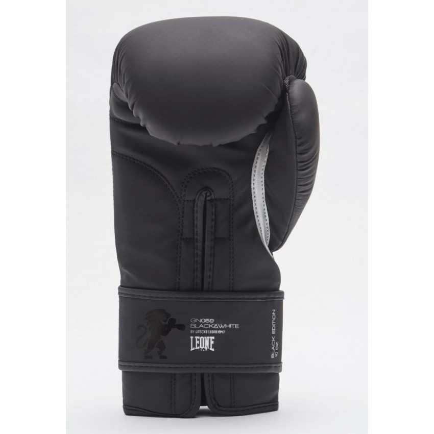 Боксерські рукавички Leone Mono Black 10 унцій PU шкіра, пінно-гелеве наповнення, для спарингів і тренувань Київ - фото 5
