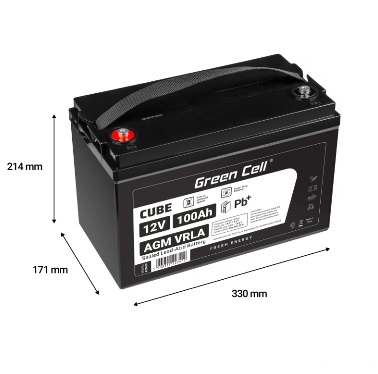 Акумулятор Green Cell AGM VRLA 100Ah 12V (AGM30) акб для дому Київ - фото 7