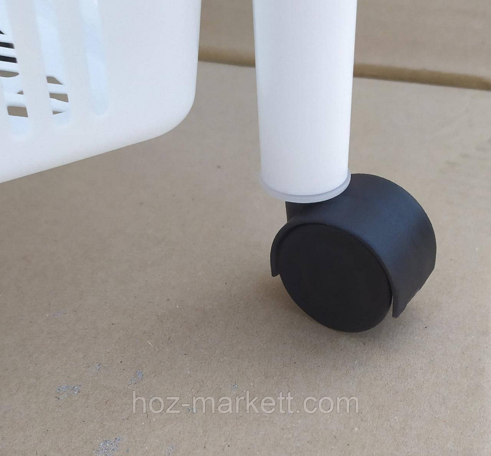 Пілочка на коліщатках пластикова для ванни та кухні 4 яруси. Полиця біла Харків - фото 6