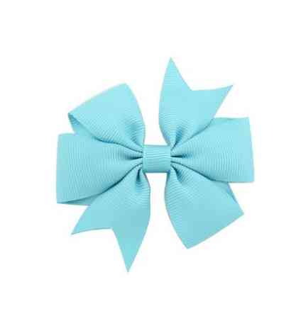 Дитяча заколка-бантик блакитний, 1шт., розмір бантика 8см Київ