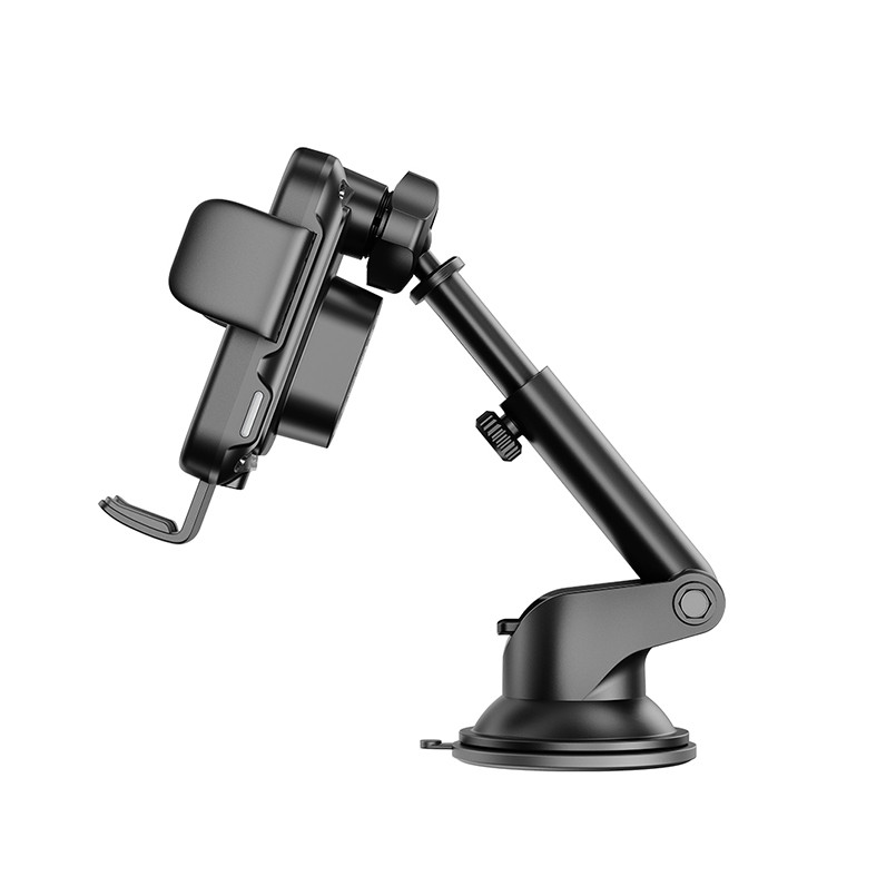 Тримач телефону автомобільний XO з бездротовою зарядкою WX036 Automatic Arm Clamp Type Wireless чорний Львів - фото 3