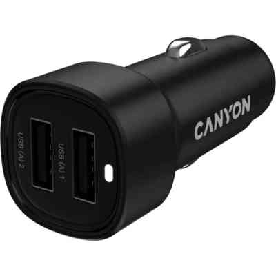 Зарядное устройство Canyon 2xUSB 24W black (CNE-CCABR2AA) Винница