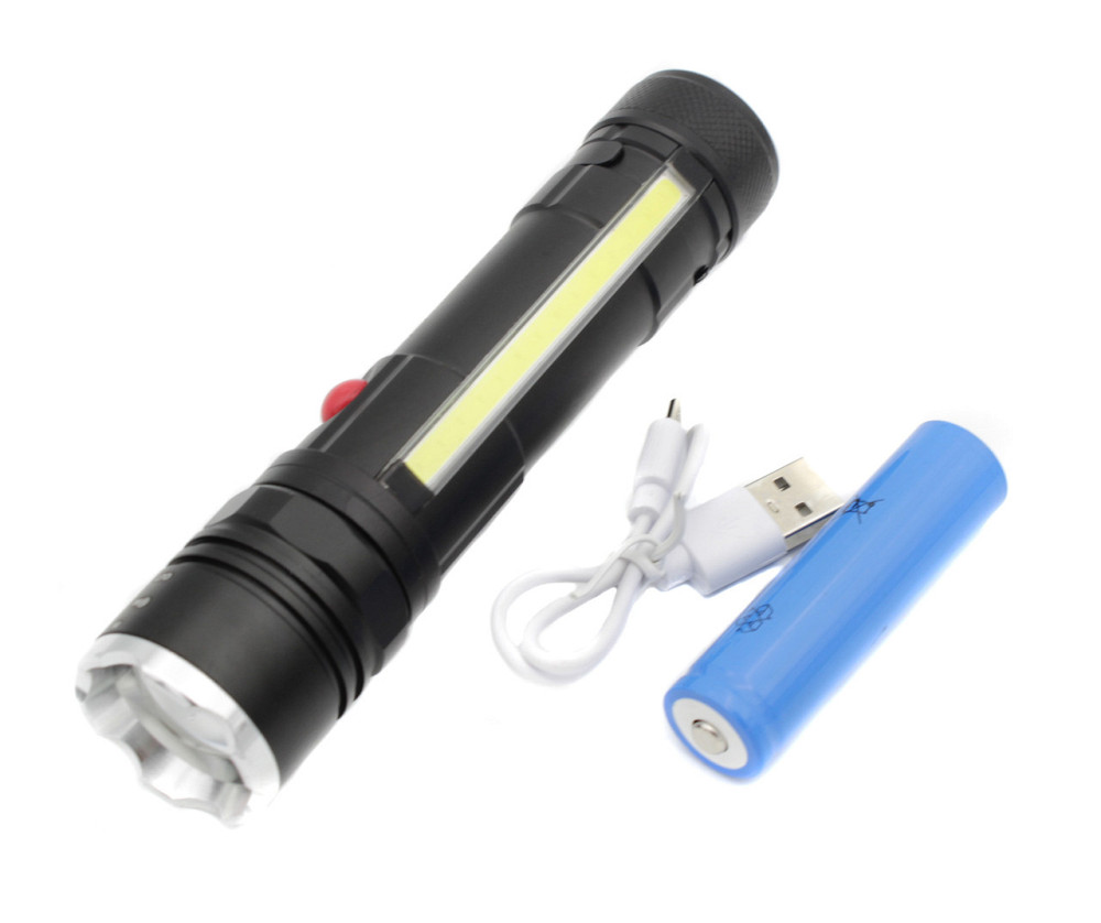 Ручной фонарь Police RB222, T6-26, microUSB, Боковая подсветка, Zoom, магнит Днепр - изображение 1