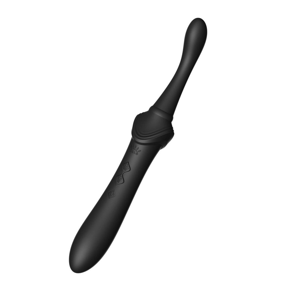 Мультифункціональний вібратор Zalo — Bess 2 Obsidian Black, 4 насадки, підігрів Sex Aura Київ - фото 7