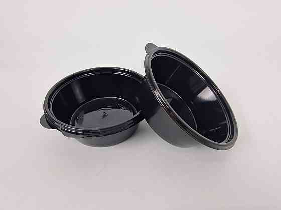 Супниця чорна 375 мл PP (міска) D144 герметичного типу (50 шт.) Харків