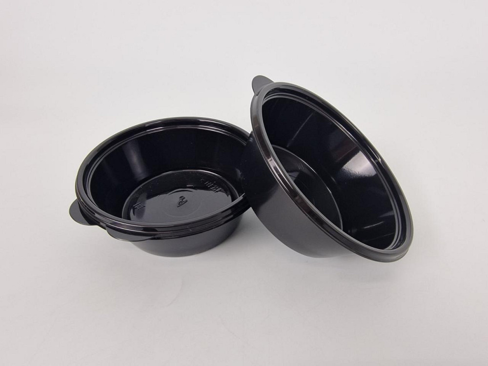 Супниця чорна 375 мл PP (міска) D144 герметичного типу (50 шт.) Харків - фото 2