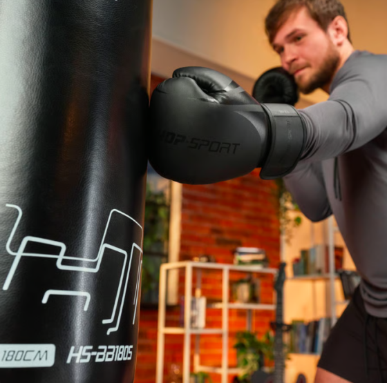 Боксерські рукавиці Hop-Sport HS-BG10 10oz чорні Київ