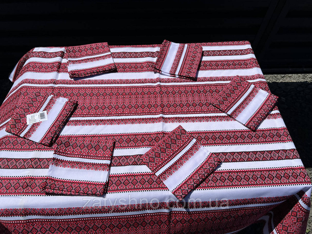 Вышитая скатерть красная на подарок Киев - изображение 8