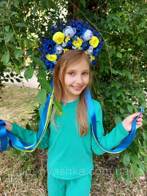 Віночок український вишневий сценічний зі стрічками Кривий Ріг - фото 5