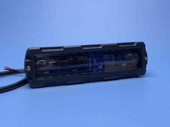 Фара рабочего света LED прямоугольная 160 мм — 8 диодов + 4 линзы (Белый и Желтый свет) Харьков