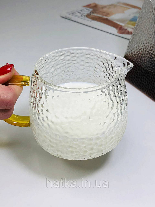 Молочник скляний Olens "Айсберг" 390 мл скляний для дому та ресторану Київ - фото 2