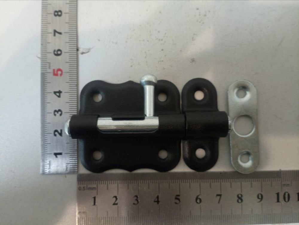 Засув круглий  50мм/ 9,  покритий чорною порошковою фарбою польського виробника Киев - изображение 1