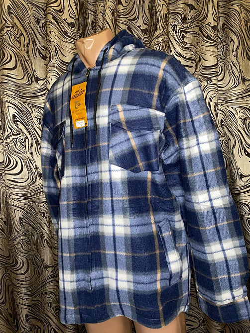 Рубашка с капюшоном лесоруб теплая мужская на меху батал 72 в розницу Одесса - изображение 3