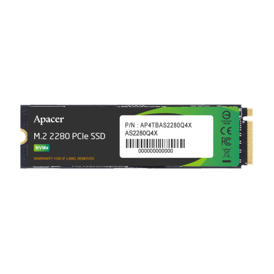 Накопичувач SSD M.2 Apacer AS2280Q4X 1TB 2280 PCIe 3.0x4 NVMe 3D NAND Read/Write: 5000/4400 MB/sec Одеса