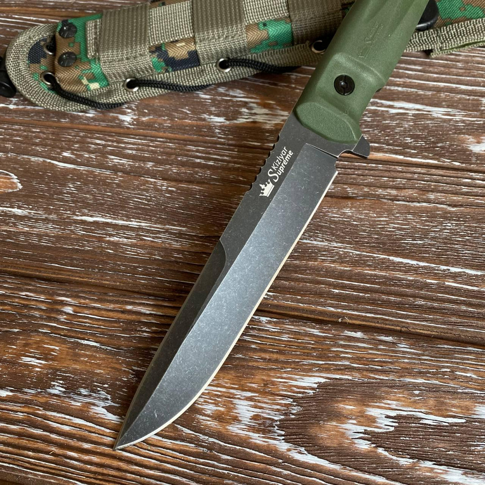 Нож острый олива хаки сталь D2 Одесса - изображение 1