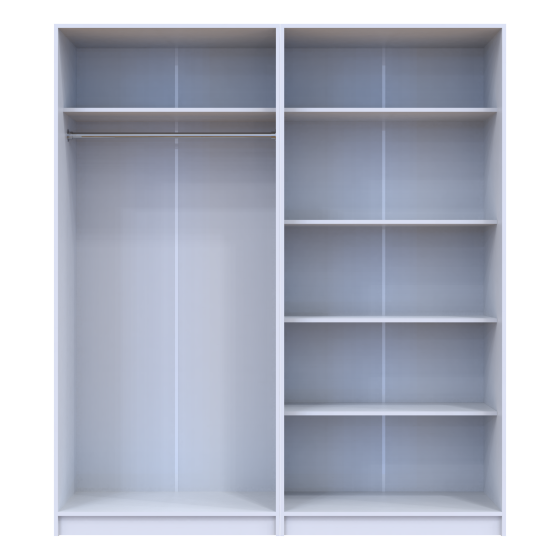 Комплект шаф для одягу з полицями Doros Промо (2 шт.) 180х48х204 см Білий (DRS-011464) Львів