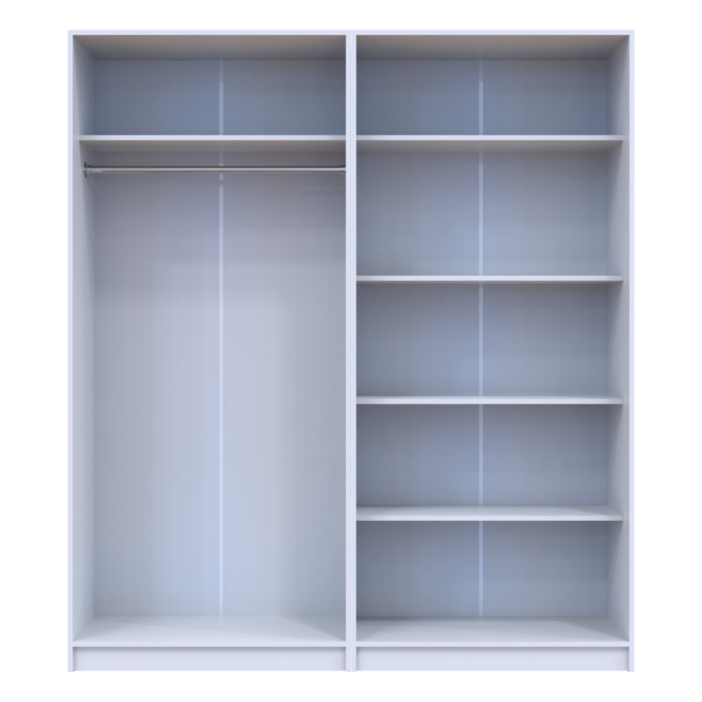 Комплект шаф для одягу з полицями Doros Промо (2 шт.) 180х48х204 см Білий (DRS-011464) Львів - фото 6