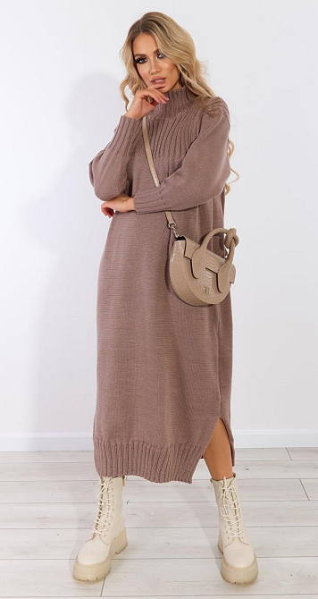 Довга в'язана сукня (48-52) Київ - фото 2