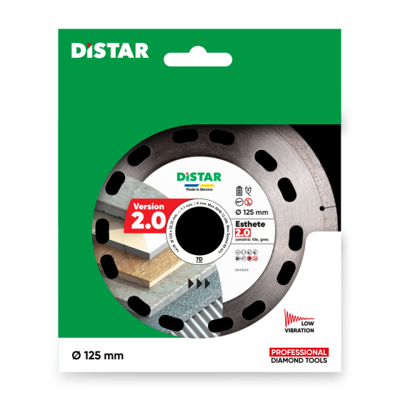 Диск алмазный отрезной Distar 1A1R 125x22,23 Esthete 2.0 : диск 125х22,23/х1,1мм, керамика, керамогранит Киев