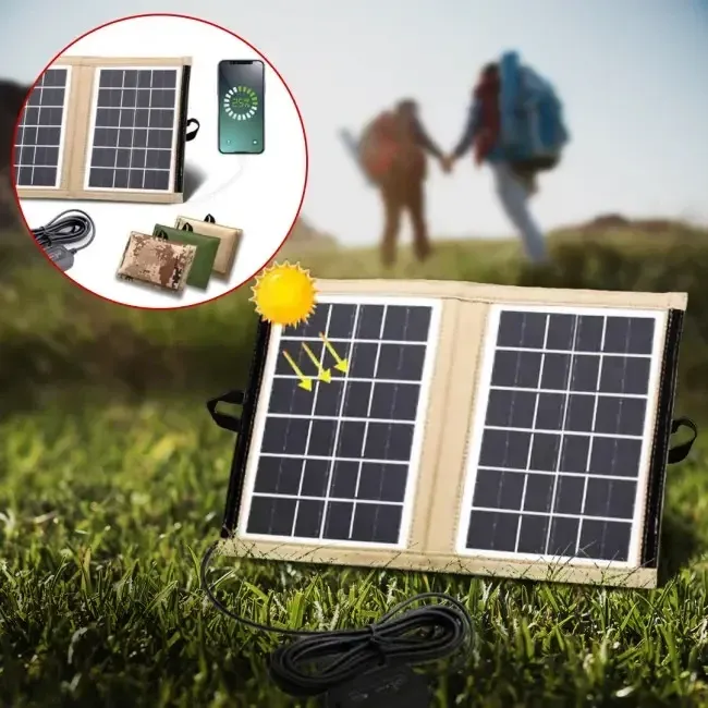 Сонячна панель 7W CL 670 портативна USB для зарядки смартфонів, планшетів, GPS та повербанків Одеса - фото 9