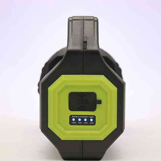 Ручний ліхтар із сонячною панеллю та PowerBank 20000мАч, HEL-T95 / Кемпінговий акумуляторний ліхтар Київ