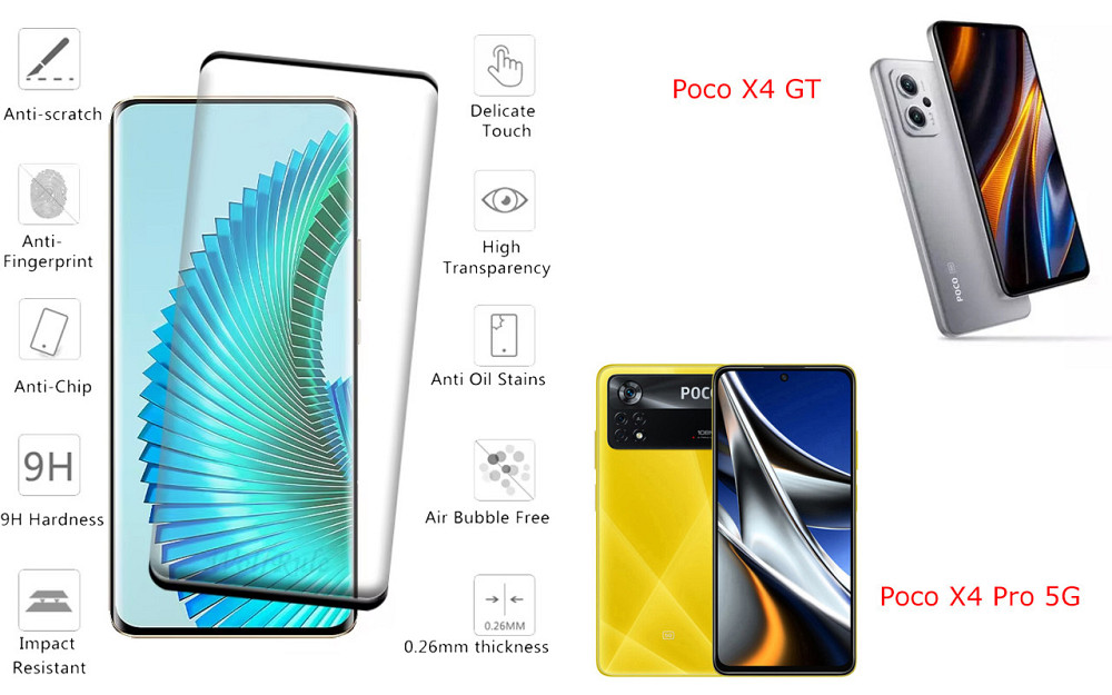 Захисне скло HyperGlass Pro для Poco X4 GT, Poco X4 Pro 5G – максимальна чутливість та захист Київ - фото 2