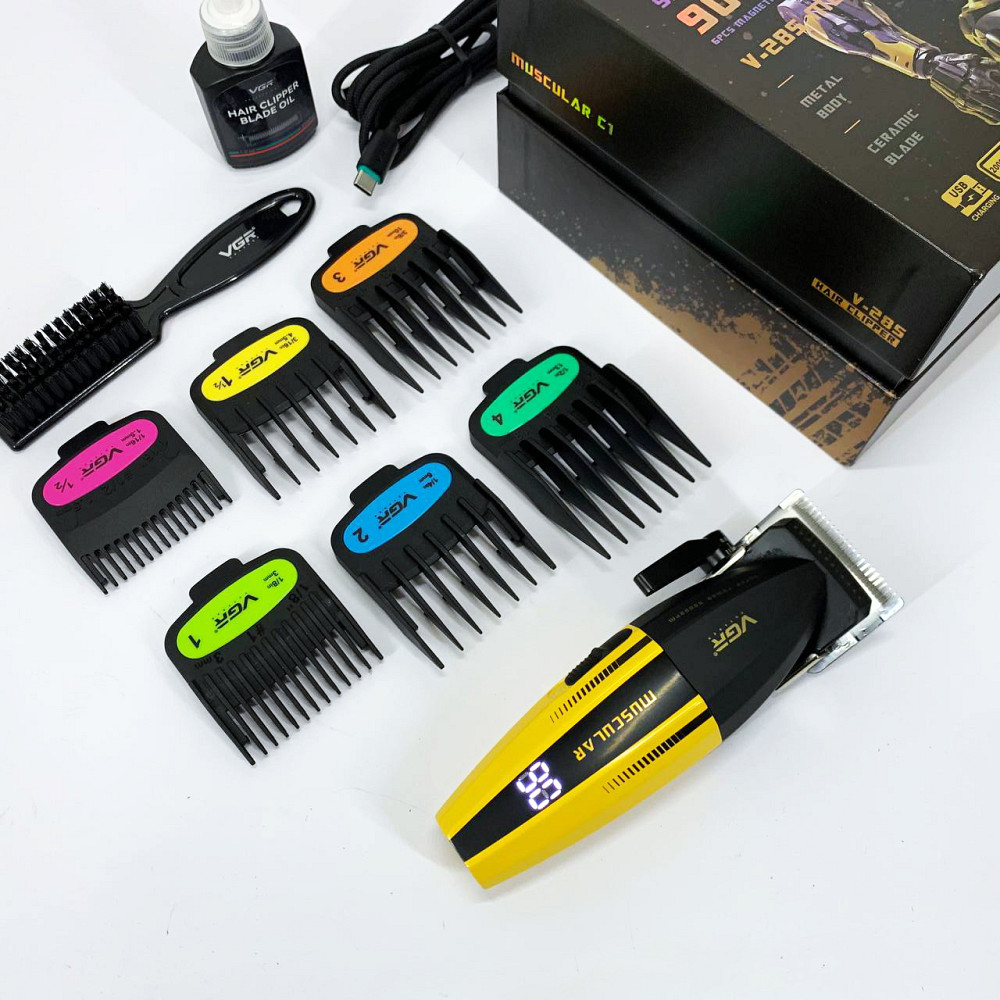 Машинка для стрижки волосся з регульованою довжиною VGR, Машинка для стрижки з потужним акумулятором HR-42 Львів - фото 18