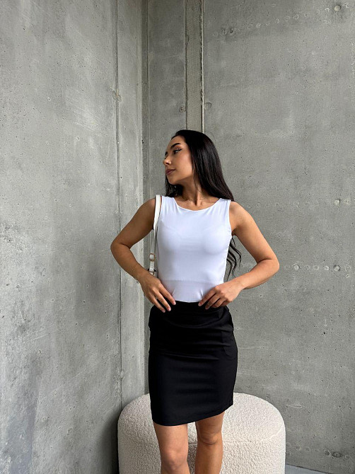 Базова жіноча коротка спідниця олівець Чорний, 44 Одеса - фото 5