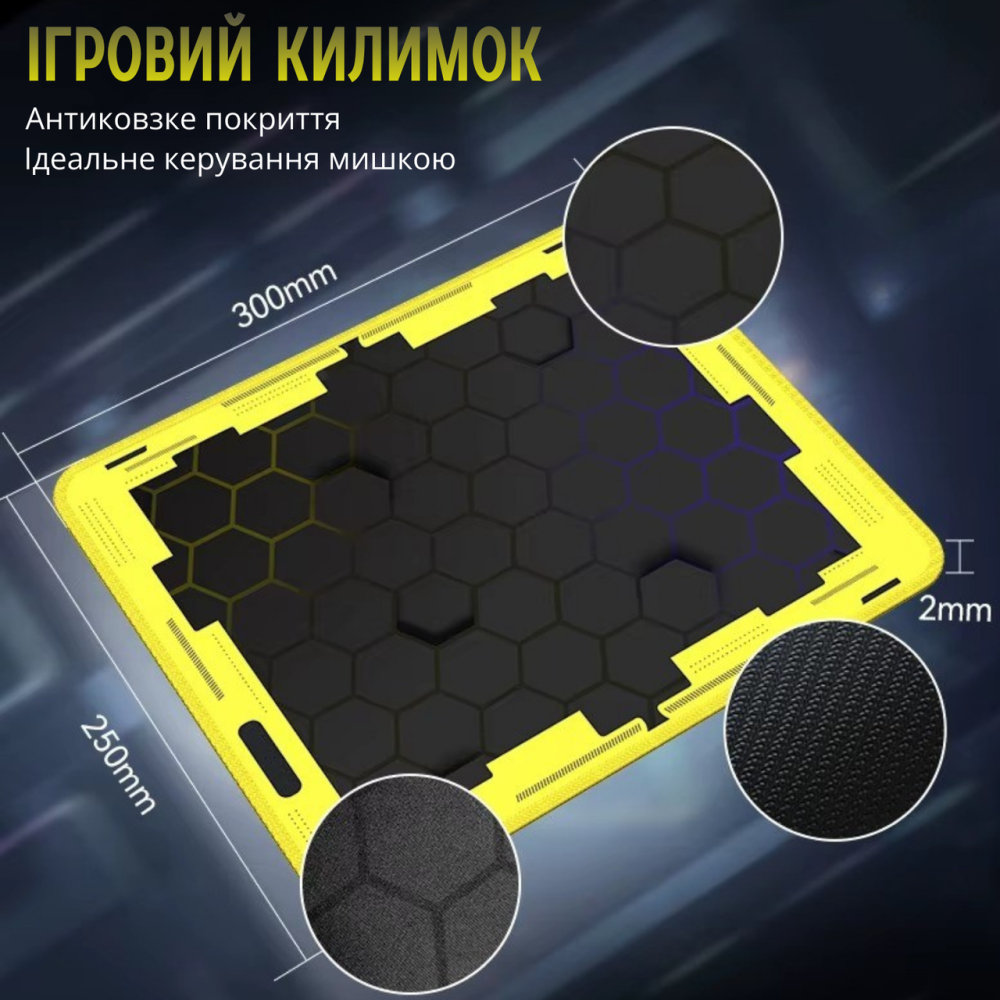 Геймерський комплект TF240 4в1 з RGB-підсвічуванням: миша, клавіатура, гарнітура, килимок, ігровий набір, провідний Кам'янець-Подільський - фото 6