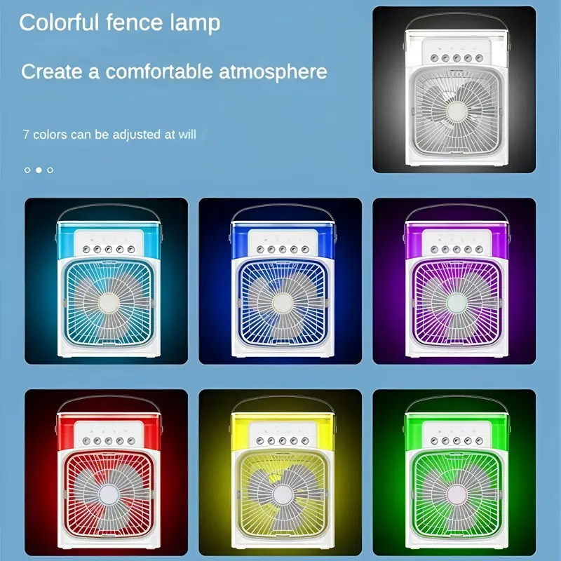 Вентилятор з функцією зволожувача та LED підсвічуванням, USB з зволожувачем повітря, 3 режими роботи Одеса - фото 4