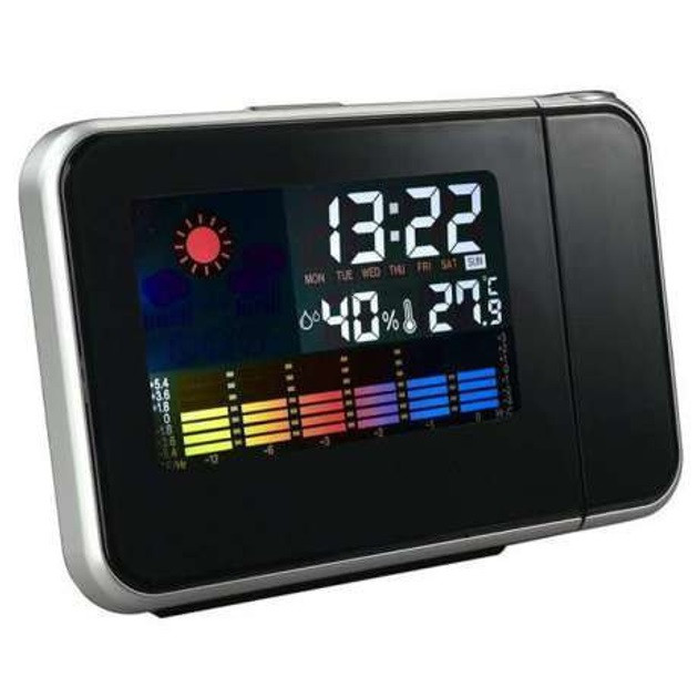 Часы с функцией влажности DS-8190 2573, Настольные электронные часы с подсветкой Лед настольные EZ-70 Львов - изображение 4