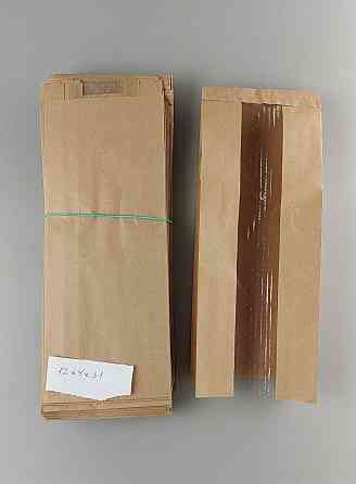 Паперові пакети крафт із прозорим віконцем 12/4*31 коричневий (100 шт.) Харків