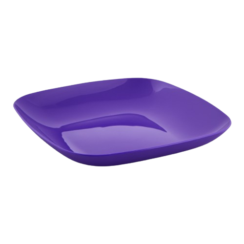 Тарілка 19*19*2,8см пластик темно-бузковий Алеана Житомир - изображение 1