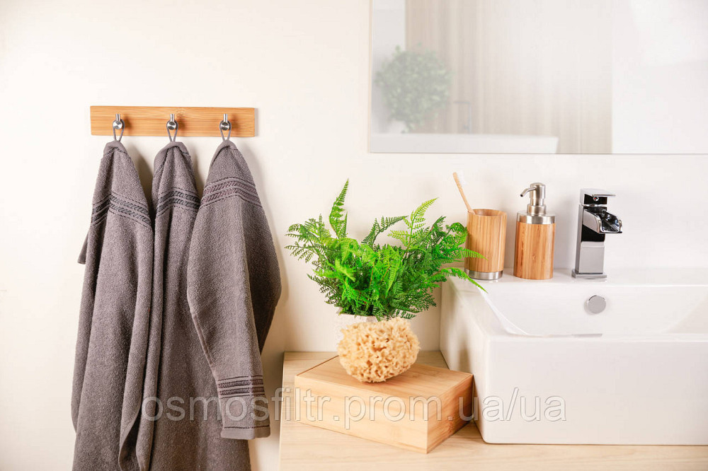 Планка Axentia Боня самоклеющаяся с 3 крючками 28х5х3см нерж бамбук (133846) Киев - изображение 10