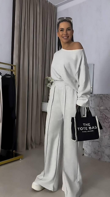 Женский прогулочный костюм двойка: кофта и штаны двунить Меланж, 48/50 Одесса - изображение 5