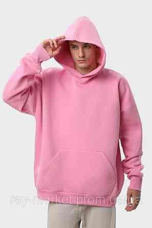 Худи оверсайз мужское утепленное RAY OVERSIZE розовое (U0404M-Pink) 2XL/3XL Киев