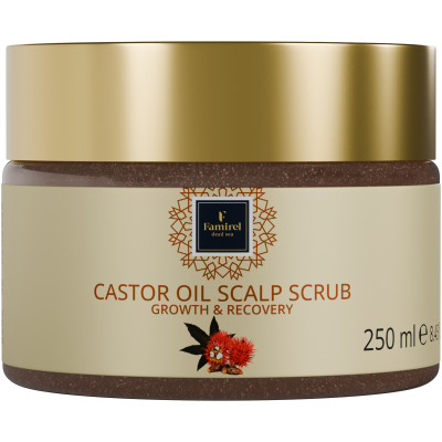 Скраб для кожи головы Famirel Castor Oil Активный рост и восстановление 250 мл (7290114085786) Винница - изображение 1