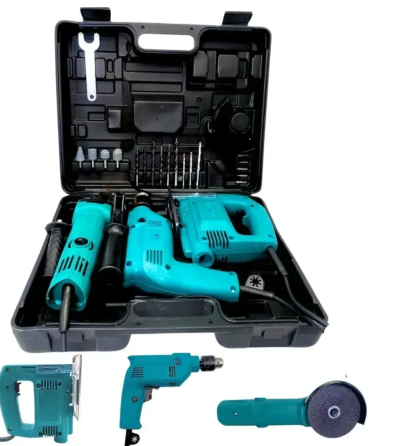 Набор электрических инструментов 3 в 1 в кейсе Болгарка, лобзик, дрель в траспортировочном кейсе Одесса