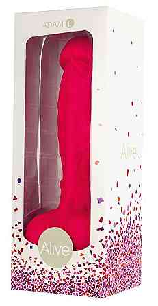Фаллоимитатор Alive Adam Pink L, двухслойный, силикон+ Silexpan, диаметр 4см Sex Aura Киев